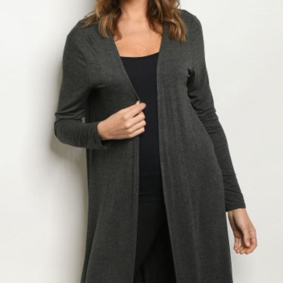 Charcoal Duster / Cardigan - Picture 2 of 8